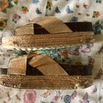 Boutique Gold Espadrille Slides 6.5 Photo 4