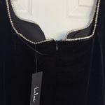 Lulus Black Velvet Midi Dress Photo 8