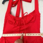 House Of CB  'Adabella' Italian Tomato Cotton‎ Halter Sundress NWOT size L Photo 9