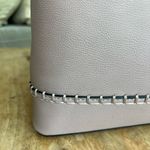 La Terre Light Purple Handbag with Wooden Handles/Long Strap Pink Photo 1