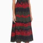 Red Valentino NWOT $1770 Floral Crepe Ruffled Maxi Dress Size 46 / US8 Photo 2