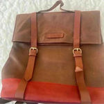 Hidesign Color blocked Motor Backpack Tan Photo 2
