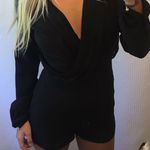 Black Open Back Romper Photo 0