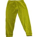 ZARA Pants Womens Large Neon Green Yellow Waffle Knit Drawstring Joggers Photo 1