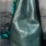 Liz Claiborne RARE VINTAGE EMBOSSED LEATHERTPTEIN GREEN BRSSS HARDWARE Photo 4