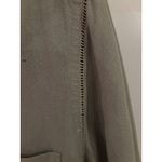 Units Women's Medium Green 100% Linen Long Sleeve Button Up Shirt Top Photo 1