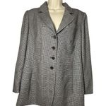 Akris Gray Plaid Women's Jacket (12) 100% Cashmere Photo 0