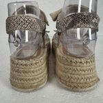 Dolce Vita Myra Espadrilles Sandals Snake Print Straps Womens 7.5 Platform Beige Tan Photo 7