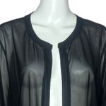 Chico's Jacket Womens XL Black Red Colorblock Scroll Travelers Topper Sheer Tunic Photo 3