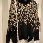 NWT New Directions Size XL Black Leopard Print Mock Neck Tunic Sweater Oversized Photo 10
