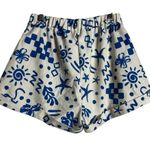Louna White Blue Doodle Printed High Rise Shorts Size XS Photo 11