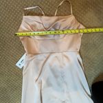 Azazie  Clove English Rose Light Pink A-Line Pleated Stretch Satin Dress SZ 8 Photo 9