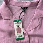 Buffalo David Bitton  Women's Pink Linen Blend Short Sleeve Button‎ Up Shirt XL Photo 8