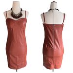 Shinestar Pleather Principle Vegan Leather Mini Dress Photo 1