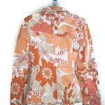 Loft Ann Taylor Orange Coral Floral 6 Blazer Photo 1