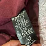 Burgundy Moto Jacket Faux Leather Sleeve Drape Front Cardigan Asymmetrical Red Size XS Photo 4