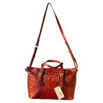 Brahmin Mini Asher Pecan Crocodile-Embossed Women's Bag Photo 3