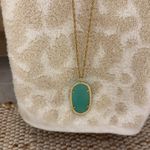 Kendra Scott Gold and Green Pendant Necklace Photo 1