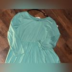 Reborn J  Aqua Long Sleeve Midi Dress Size Medium Colored Mint Photo 7
