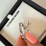 Macy's RH Macy’s & Co Sterling Silver and 1/10 carat Diamond Infinity Ring size 6 Photo 2