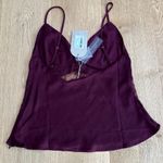 Meshki  Top Satin Cami Lace Trim Luella XS Purple Photo 4