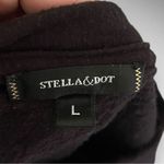 Stella & Dot Black The Zip Pullover Sweatshirt Large | EUC Photo 6