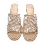 Ted Baker  Celya Crystal Mesh Heeled Mules Sandals Nude Tan Size EU 39 US 8.5 Photo 8