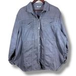 Vintage Smokey Gray Denim Seam Detail Button Up Shirt Size 2X Photo 1