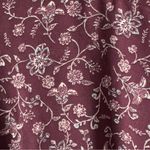 Aeropostale Floral Burgundy Babydoll Top sheer long bell sleeves keyhole button Photo 6
