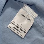 Womens large Dressy Casual V Neck Swiss Dot Short Puff Sleeve Blouses Tunic Tops Blue Photo 4