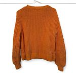 H&M Bright Golden Orange Knit Sweater Long Sleeve Crewneck size small Photo 1