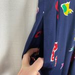 Susan Bristol Vintage Two Piece Blue&Multi Bow Print Blouse&Skirt Sz.8 Photo 4