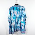 Tolani ‎ blue bohemian art to wear printed kimono women’s size L Photo 1