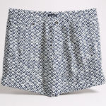 Architect Womens Geometric Print Shorts Size 20W Blue &‎ White Cotton/Spandex Photo 0