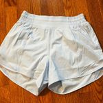 Lululemon  hotty hot high rise 4" shorts size 4  powder blue Photo 0