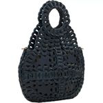 Patricia Nash  Chainlink Leather Woven Tote Bag Ticci Dark Denim NWT Boho Slouchy Photo 1
