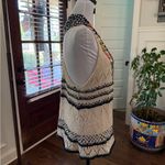 Moth Anthropologie EUC Beige Knit Texture and Mixed Fabric Vest White Size M Photo 3