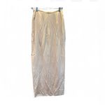 Floravere Silk Cupro Off White Midi Skirt Size 4 NEW Bridal Bachelorette Photo 1