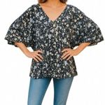Leota Women’s Blouse Sz Plus 3L Short Sleeve Floral Boho Chic Bohemian Casual Photo 0