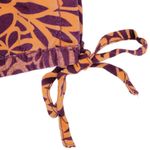 Sundance  Orange Purple Floral Abstract Print Pull on Pants Coastal Lagenlook M Photo 4