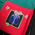 basic editions  Christmas Vintage Ugly Sweater L Photo 3