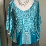 FANG Women’s Bohemian Burnout Print Fitted V Photo 9