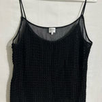 Armani Collezioni  Antinea SRL Black Spaghetti Strap Eyelet Tank‎ Photo 0