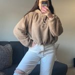 Boutique Cozy Crop Fleece Hoodie  Photo 0
