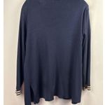Women’s Howard Wolf Escape Size Large Navy Blue Long Sleeve Sweater with Cream S Photo 4
