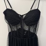 Windsor Size Small Black Mesh Dot Corset Top Gown Dress Spaghetti Strapped NWOT Photo 1