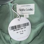 Selfie Leslie  Women’s Sage Green Satin Sweetheart Mini Spring Dress XL Photo 9