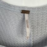 Free People  Sz XS Ventura Thermal Top Waffle Knit Long Sleeve Sky Blue High Low Photo 3