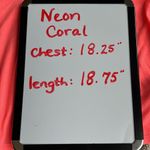 Rue 21 Neon Coral Crop Top Flowy Tank Embroidered Aztec Straps Womens Medium  New Photo 8