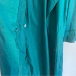 London Fog  Teal Double-Breasted Trench Coat One Size Photo 6